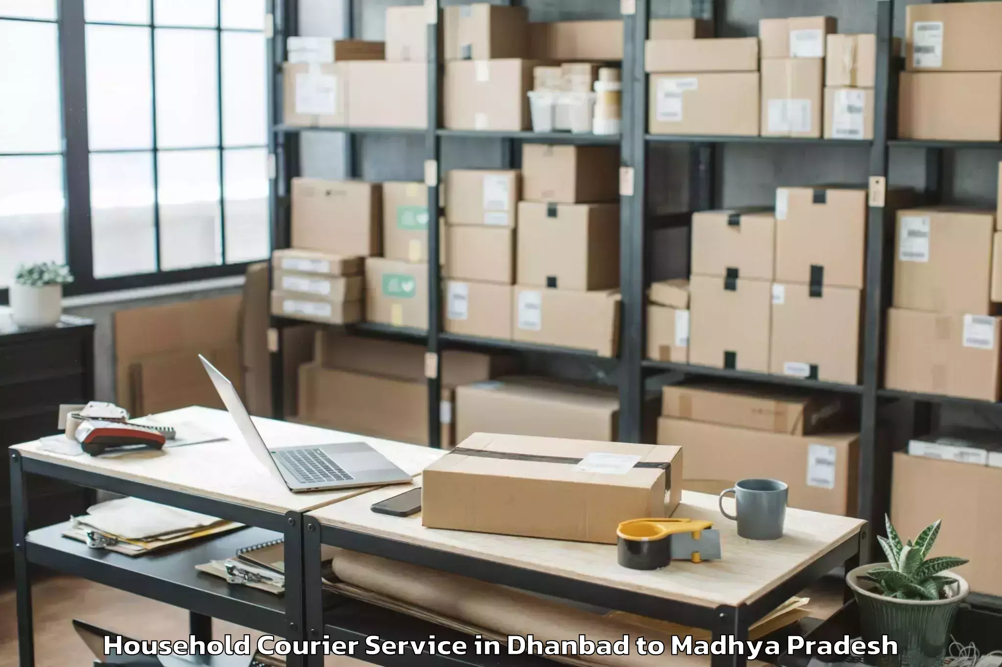 Professional Dhanbad to Petlawad Household Courier